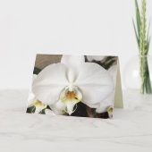 White Orchid Wenskaart Bedankkaart (Voorkant)