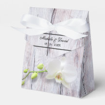 White Orchid Wooden Background Wedding