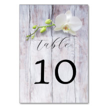 White Orchid Wooden Background Wedding