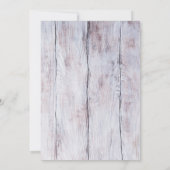 White Orchid Wooden Background Weduwen Uitnodiging (Achterkant)