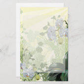 White Orchid Woodlands Briefpapier (Voorkant / Achterkant)