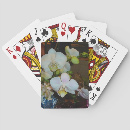 White Orchideeën-spelkaarten Pokerkaarten (Achterkant)