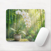 White Orchids and Bamboo Muismat (Met muis)