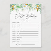 White Orchids and Kumquats Baby shower Well Wishes Informatiekaartje (Voorkant)