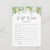 White Orchids and Kumquats Baby shower Well Wishes Informatiekaartje (Voorkant / Achterkant)