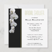 White Orchids Bridal Shower Invitation Kaart (Voorkant)