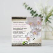 White Orchids Chic Elegant Country Wedding Invites Kaart (Staand voorkant)