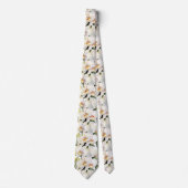 White Orchids Classic Formal Floral Neck Tie Stropdas (Voorkant)