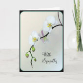 White Orchids Condolence Kaart (Voorkant)
