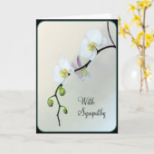 White Orchids Condolence Kaart (Gele Bloem)