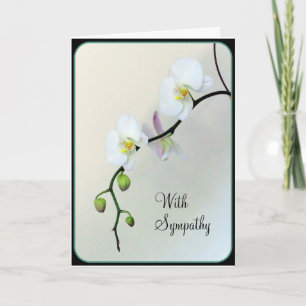 White Orchids Condolence Kaart