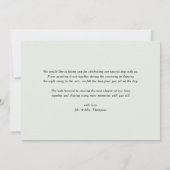 White Orchids en Kumquat Garland Tropical Wedding Bedankkaart (Achterkant)