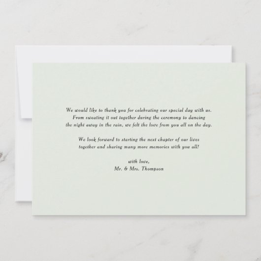 White Orchids en Kumquat Garland Tropical Wedding Bedankkaart (Achterkant)