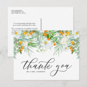 White Orchids en Kumquat Tropical Dank je Briefkaart (Voorkant / Achterkant)