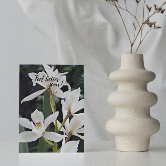White Orchids Floral get good Kaart
