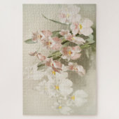 White Orchids Flower  Old Illustration Legpuzzel (Verticaal)