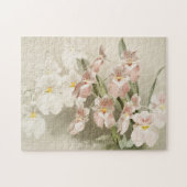 White Orchids Flower  Old Illustration Legpuzzel (Horizontaal)