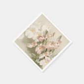 White Orchids Flower  Old Illustration Servet (Hoek)