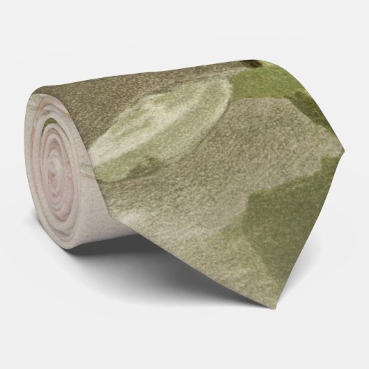 White Orchids Flower  Old Illustration Stropdas (Opgerold)