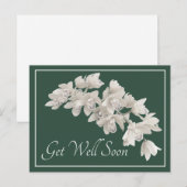 White Orchids Green Background Briefkaart (Voorkant / Achterkant)