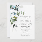 White Orchids Greenery Floral Christelijk Wedding Kaart (Voorkant)