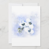 White Orchids Greenery Floral Christelijk Wedding Kaart (Achterkant)