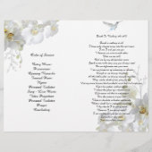 White Orchids Hummingbird Funeral Programme Flyer (Achterkant)