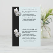 White Orchids Information 1 Sheet Kaart (Staand voorkant)
