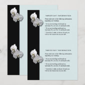 White Orchids Information 1 Sheet Kaart (Voorkant / Achterkant)