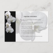 White Orchids Information Sheet Informatiekaartje (Voorkant)