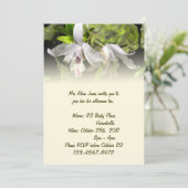 White Orchids Invitation Kaart (Staand voorkant)