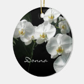 White Orchids kerstversiering Keramisch Ornament (Links)
