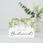 White Orchids & Kumquats zullen je zijn mijn Bride Briefkaart (Staand voorkant)