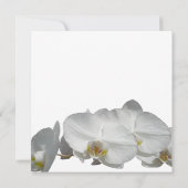 White Orchids Ocean Waves Wedding Kaart (Achterkant)