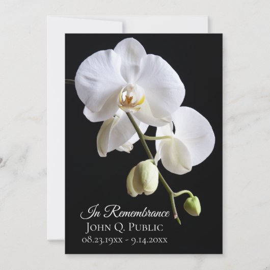 White Orchids on Black Death Jubileum Kaart (Voorkant)