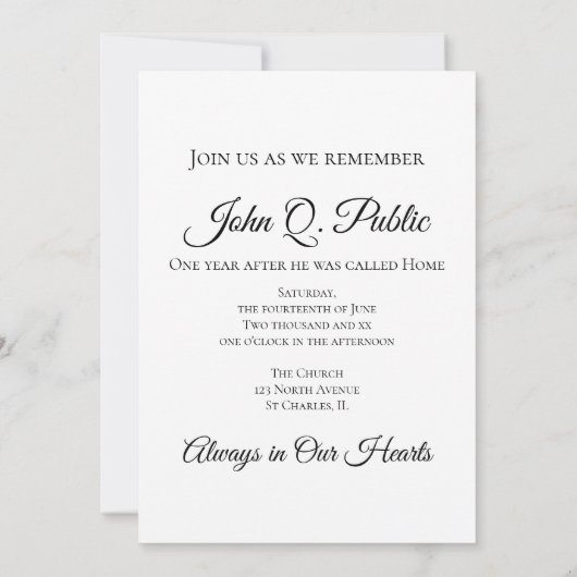 White Orchids on Black Death Jubileum Kaart (Achterkant)