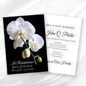 White Orchids on Black Death Jubileum Kaart