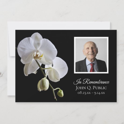 White Orchids on Black Death Jubileum Kaart (Voorkant)