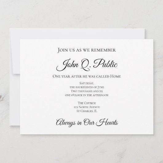 White Orchids on Black Death Jubileum Kaart (Achterkant)