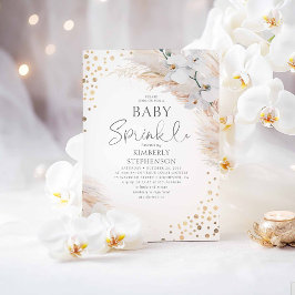 White Orchids Pampas Grass Baby shower Sprinkle Kaart