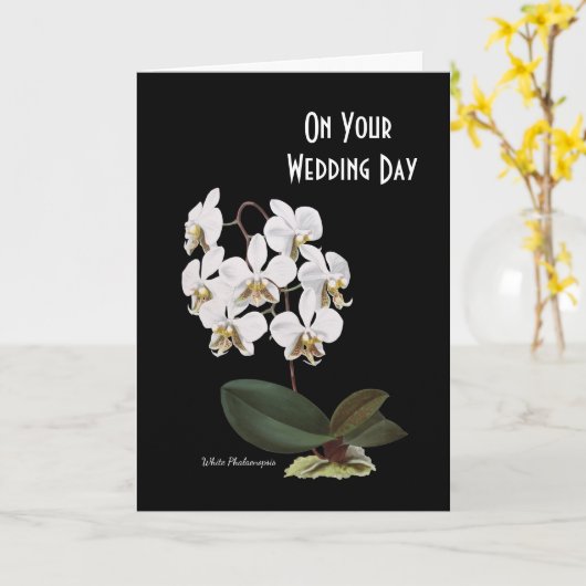 White Orchids Pierre-Joseph Redoute Kaart (Gele Bloem)