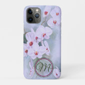White Orchids Pink Centers Waterverf Monogram Case-Mate iPhone Case (Achterkant)