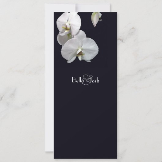 White Orchids Save the Date Notice (Achterkant)