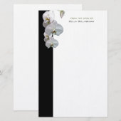 White Orchids Stationery Briefpapier (Voorkant / Achterkant)