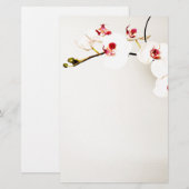 White Orchids Stationery Briefpapier (Voorkant / Achterkant)