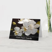 White Orchids Sympathie Card Kaart (Voorkant)