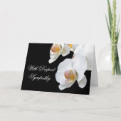 White Orchids Sympathy Card Kaart (Voorkant)
