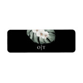 White Orchids Tropical Wedding Cigar Band Etiket (Voorkant)