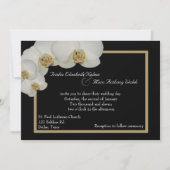 White Orchids Wedding Invitation Kaart (Voorkant)