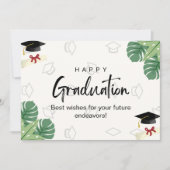 White Organic Graduation Kaart (Voorkant)